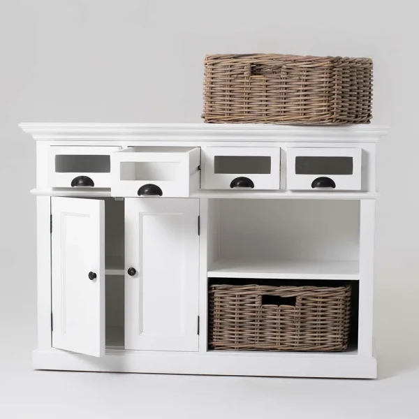 Funktionelles Sideboard Landhaus Venzeno In Weiß 6