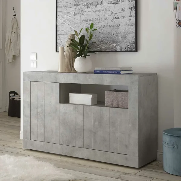 Geradlinige Kommode In Beton Nachbildung – Korlin 3