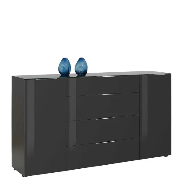 Graues Sideboard Glasbeschichtet – Noliesda 3