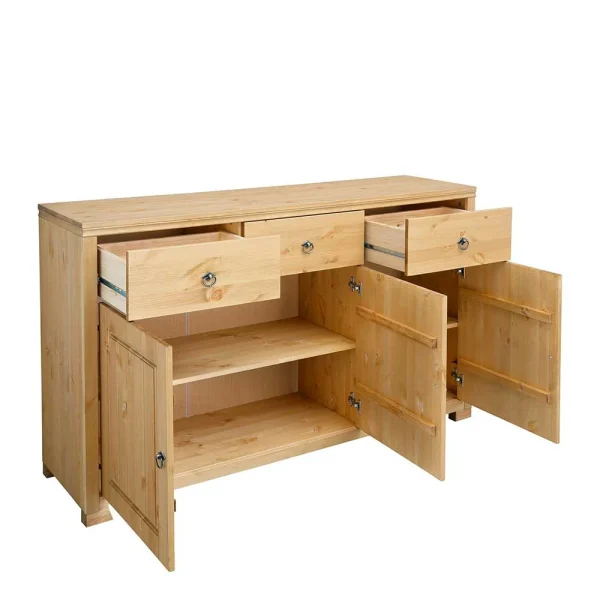 Große Holz Kommode In Kiefer Natur – Vinidad 4