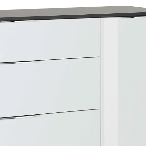 Große Kommode In Anthrazit & Weiß Glas – Hemstri 5