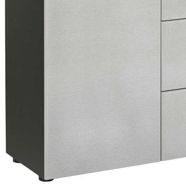 Große Kommode In Beigegrau Glasfront – Delamaro 5