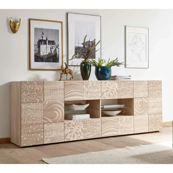 Großes Sideboard In Eiche Sonoma Dekor – Bielvas I 3