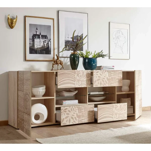 Großes Sideboard In Eiche Sonoma Dekor – Bielvas I 4