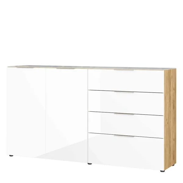 Großes Sideboard In Wildeiche & Weiß – Riodna 1