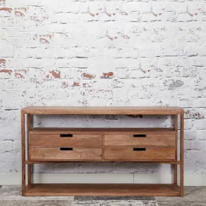 Halboffene Holz Kommode Mit 4 Schubladen – Etersa 7