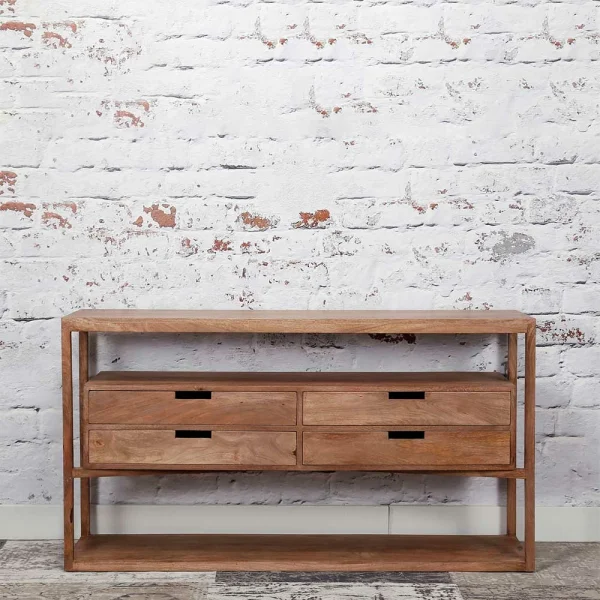 Halboffene Holz Kommode Mit 4 Schubladen – Etersa 3