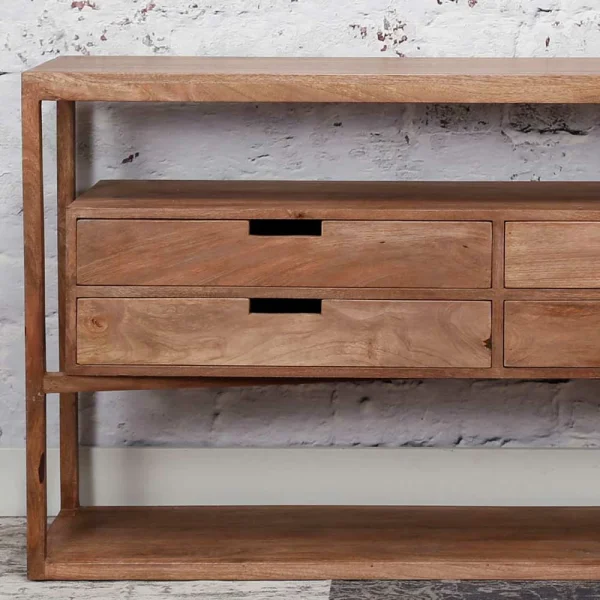 Halboffene Holz Kommode Mit 4 Schubladen – Etersa 4
