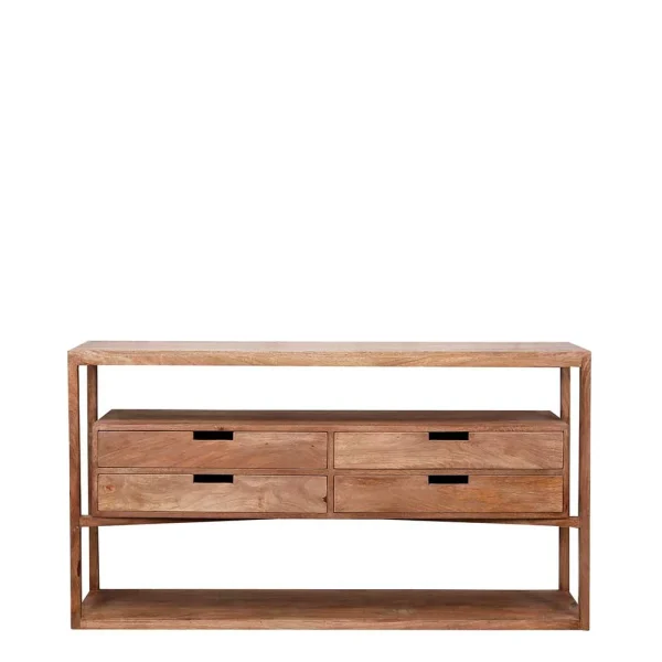 Halboffene Holz Kommode Mit 4 Schubladen – Etersa 1