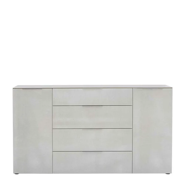 Helles Sideboard In Beigegrau Glas – Lotta 5