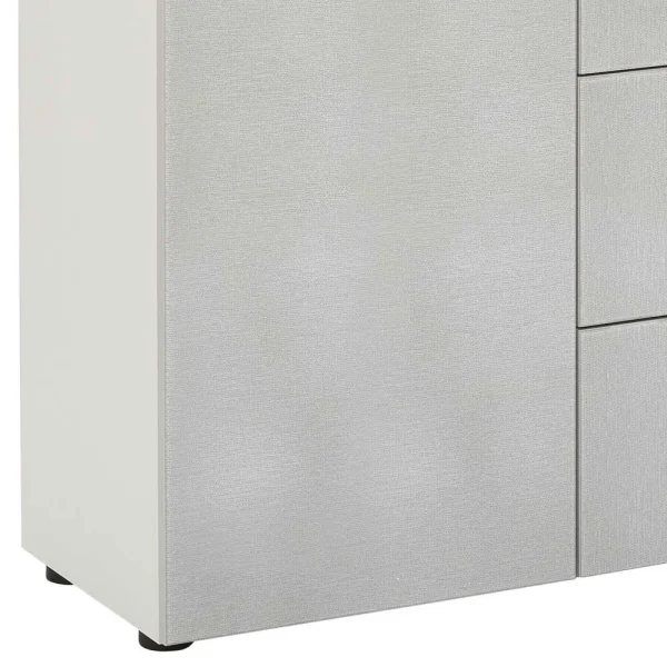 Helles Sideboard In Beigegrau Glas – Lotta 6