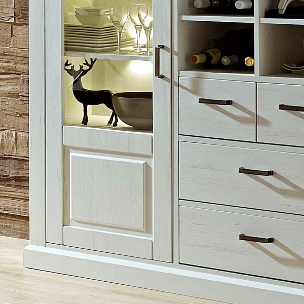 Highboard Rozasa In Weiß Taupe 7