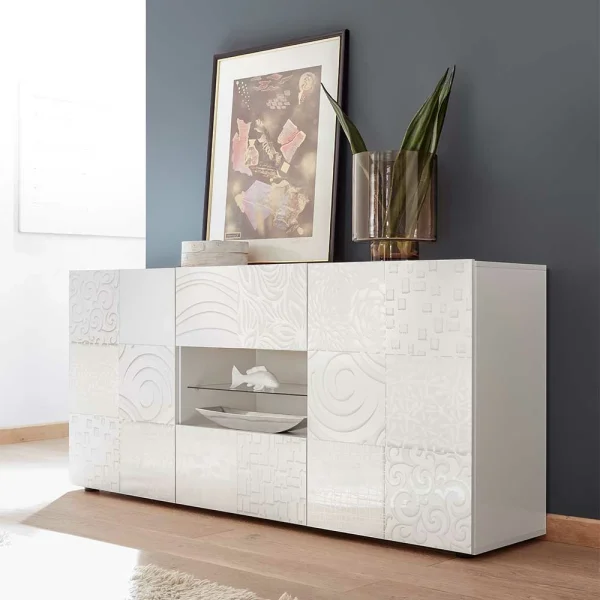 Hochglänzend Lackiertes Sideboard In Weiß – Vascaub 3
