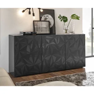 Hochglänzendes Designsideboard In Anthrazit – Kuriasna 9