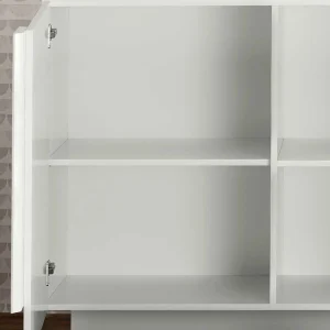 Hochglanz Sideboard Mit 4 Türen In Weiß – Kerym 16