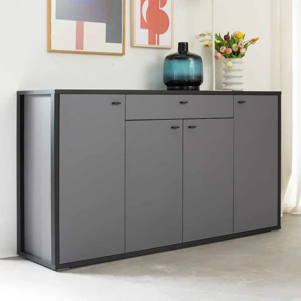 Hohes Sideboard In Grau & Anthrazit – Ridona 3