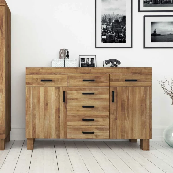 Holz Sideboard Layulino Aus Wildeiche Massiv 3