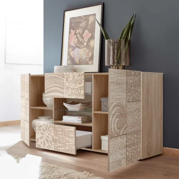 Holzdekor Sideboard In Sonoma-Eiche – Bielvas 4