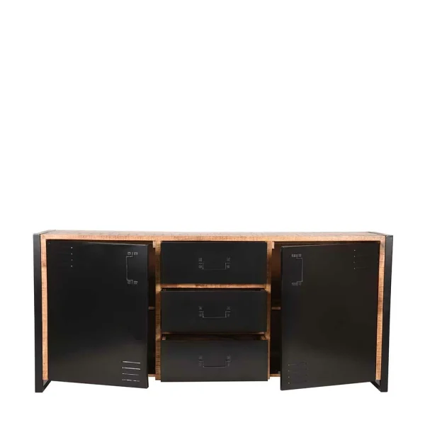 Industrial Sideboard Mit Metall Front & Gestell – Kalescu 5
