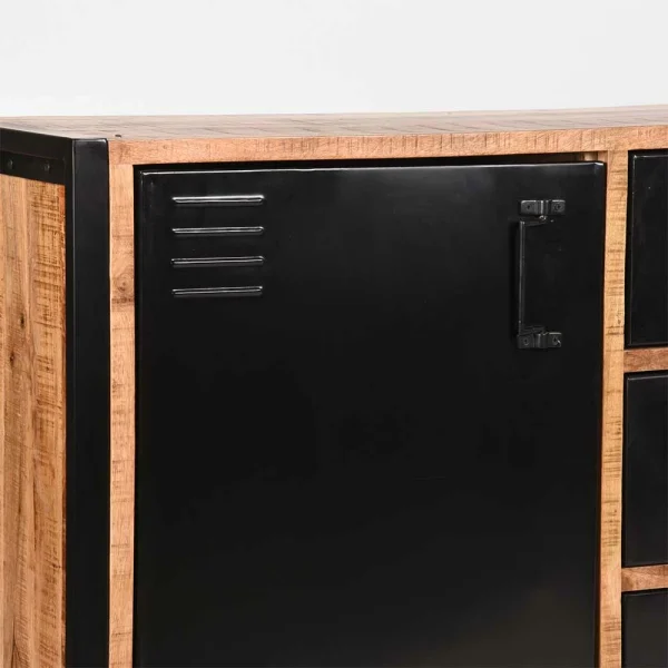 Industrial Sideboard Mit Metall Front & Gestell – Kalescu 7