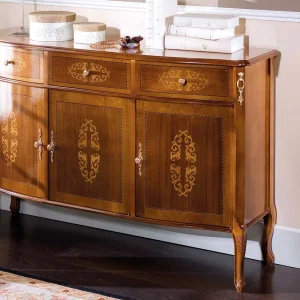 Italienisches Barock Sideboard Natale In Nussbaum Mit Intarsien 18