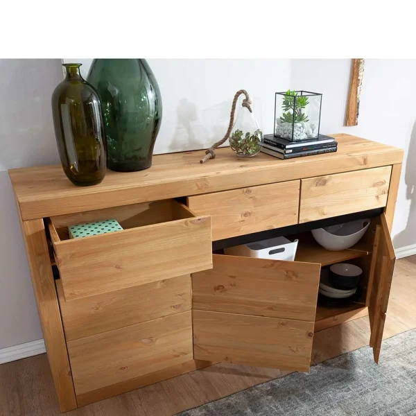 Kiefernholz Sideboard Mit 3 Türen – Filedria 4