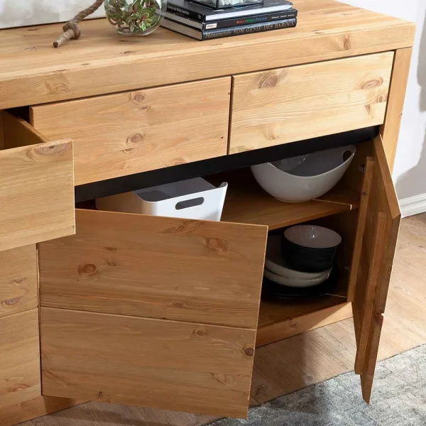 Kiefernholz Sideboard Mit 3 Türen – Filedria 6