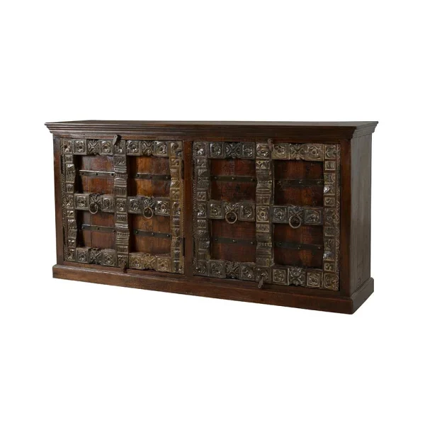 Kolonialstil Sideboard Solapura In Dunkelbraun Antik 1