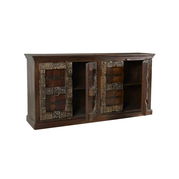 Kolonialstil Sideboard Solapura In Dunkelbraun Antik 4