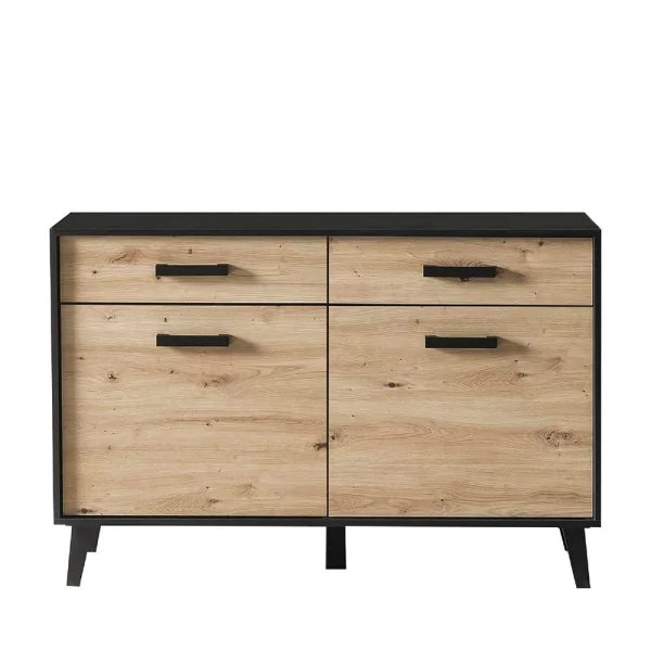 Kombi-Kommode In Wildeiche & Schwarz – Paniera 6