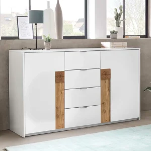 Kombi Sideboard In Weiß & Asteiche – Solvidda 9