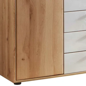 Kommode In Eiche Bianco & Weiß Glas – Colin 10