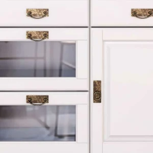 Kommode Mit Glas In Weiß & Honig – Brasivon 12