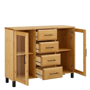 Kommode Mit Glastüren & 4 Schubladen – Ploiesti 12