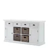 Landhaus Sideboard In Weiß Venzeno Mit 4 Körben 20