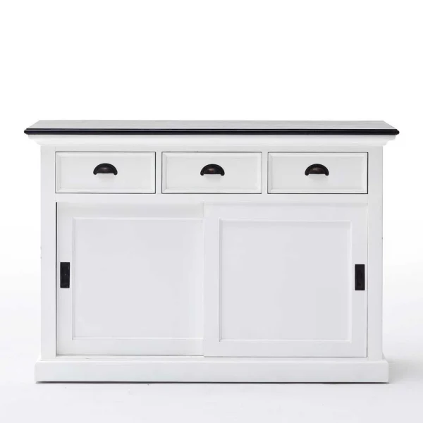 Landhaus Sideboard In Weiß Provona Mit Schiebetüren 4