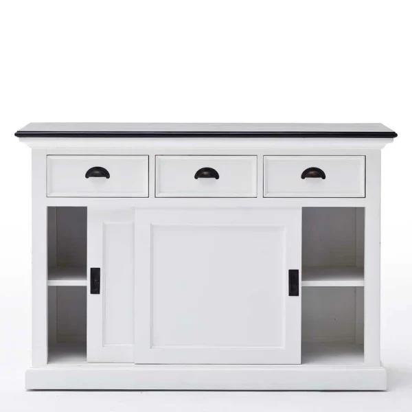 Landhaus Sideboard In Weiß Provona Mit Schiebetüren 5