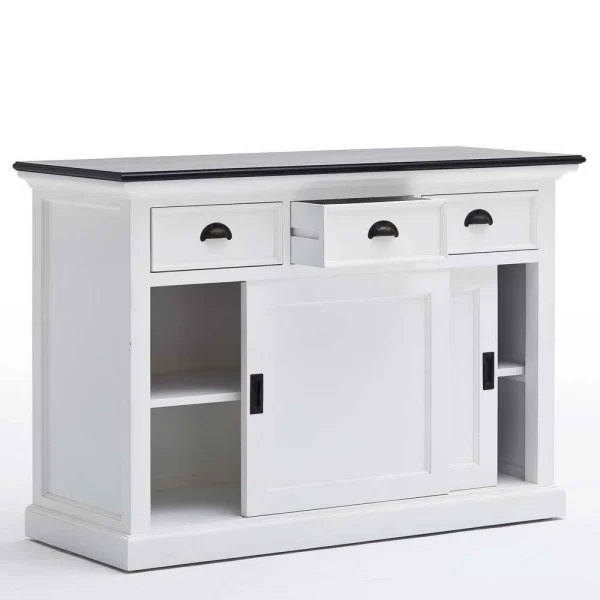 Landhaus Sideboard In Weiß Provona Mit Schiebetüren 6