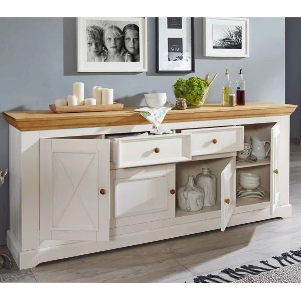 Landhaus Sideboard Elvelina Mit 201 Cm Breite 3