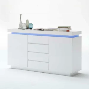 LED Sideboard Esino In Weiß Hochglanz 18