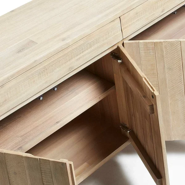 Loft Design Anrichte Delamoto Akazie Und Stahl 4