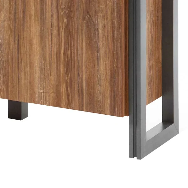 Loft Design Sideboard Im Eiche Dunkel Dekor Und Schwarz – Rompira 4