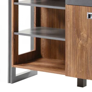 Loft Design Sideboard Im Eiche Dunkel Dekor Und Schwarz – Rompira 16