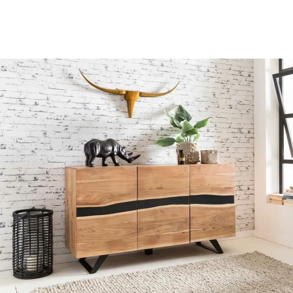 Loft Style Sideboard Draguno Aus Akazie Massiv 4