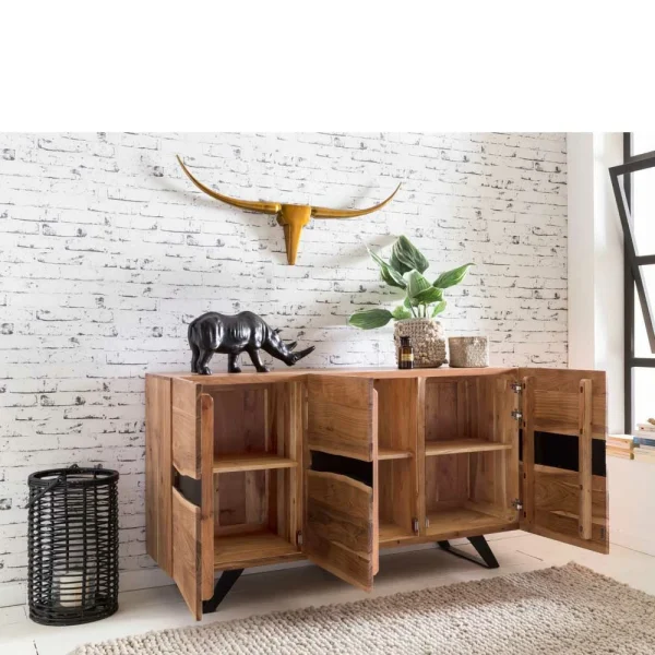 Loft Style Sideboard Draguno Aus Akazie Massiv 7