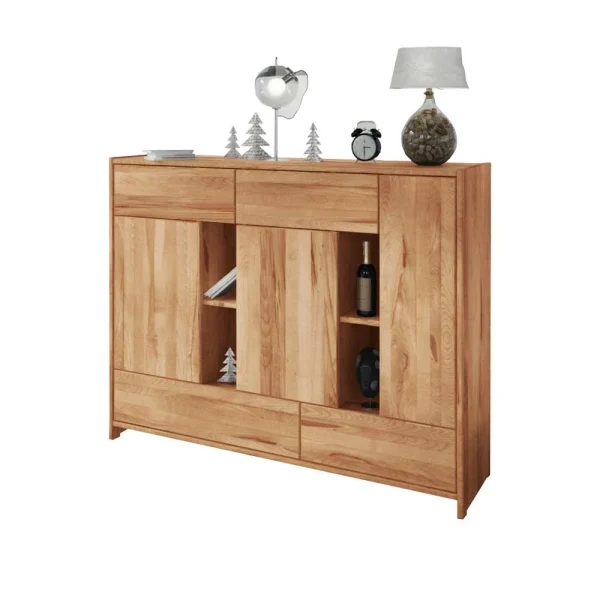 Massivholz Highboard Salomonia Aus Kernbuche Geölt 1