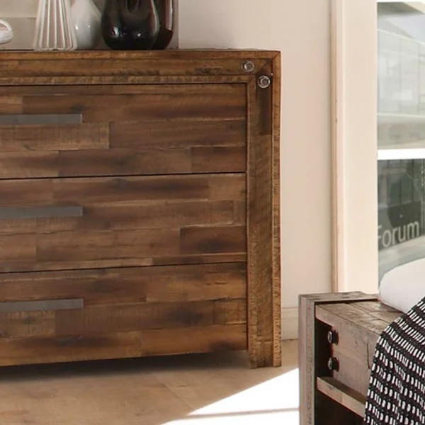 Massivholz Sideboard Locester In Braun 5