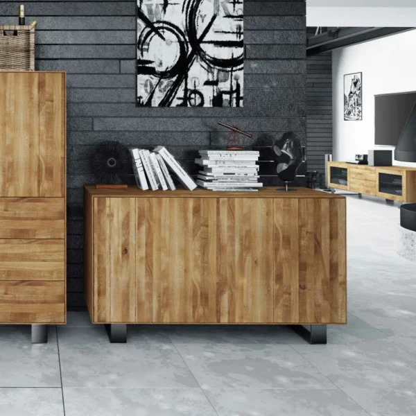 Massivholz Sideboard Manzey Aus Wildeiche Geölt 3