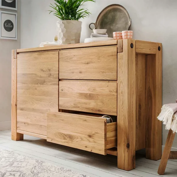 Massivholzkommode Aus Wildeiche Yarisis Mit Push-to-Open 3