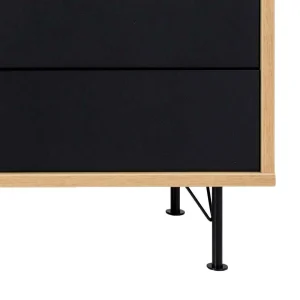 Moderne Anrichte In Schwarz & Eichefarben Chicron Ohne Griffe 11